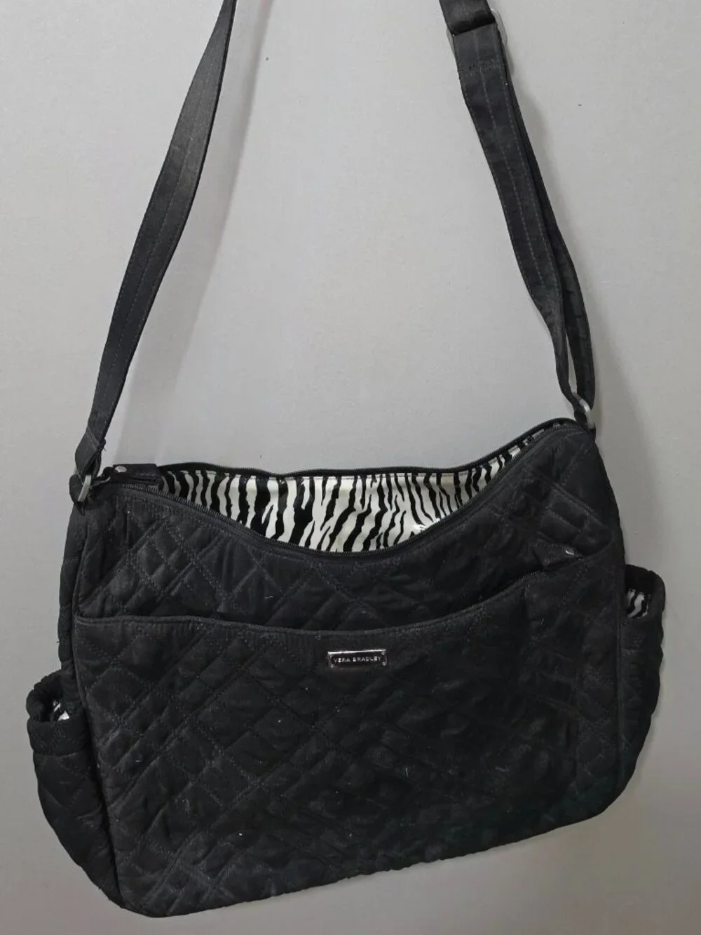Vera Bradley Quilted Black Diaper Bag Purse